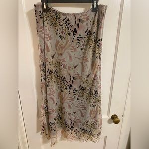 Notations Midi Skirt Animal/Water Color Print